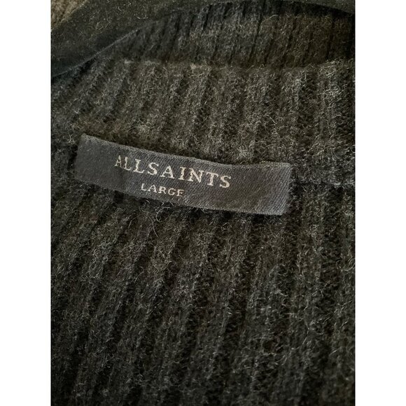 ALLSAINTS Krista Wool & Cashmere-Blend Black Sweater sz. Large - Picture 7 of 9